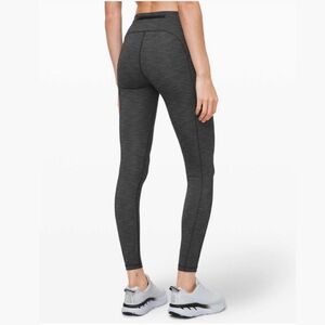 Lululemon Speed Up Tight Leggings Brushed Full-On Luxtreme Heathered Black Grey